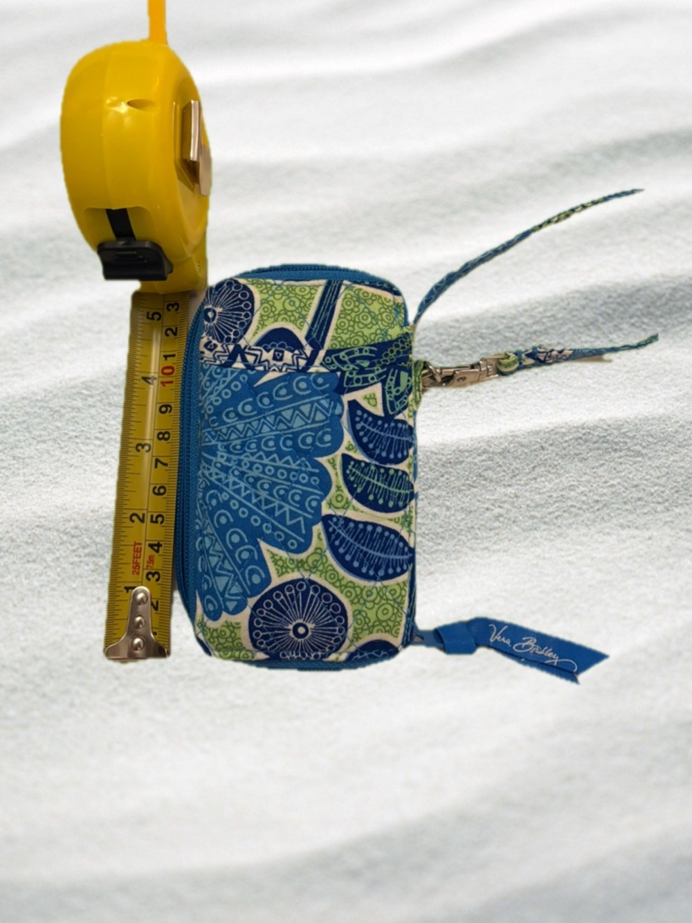 Vera Bradley Blue & Green Quilted Floral Wristlet